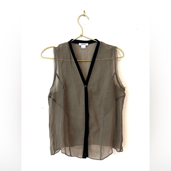 Helmut Lang Cotton/Silk GauzyTank Top - Picture 1 of 10